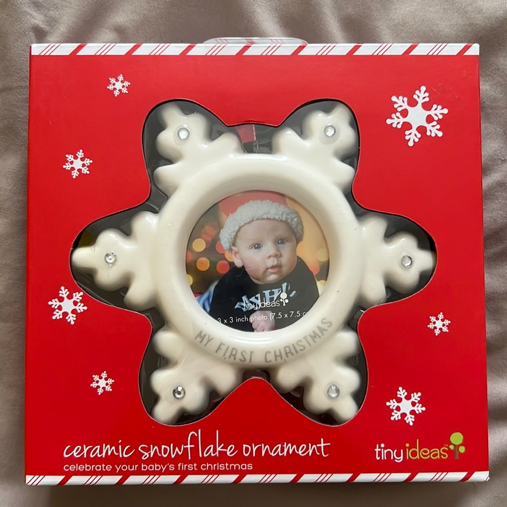 New in Box - My 1st Christmas photo ornament